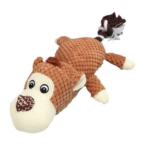 Amazon factory hot selling chew toys durable squeaky voice cartoon plush pet toys best interactive toy petsrope toys set